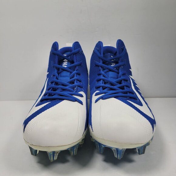 Nike Alpha Menace Pro Mid Men's White & Blue Football Cleats 871451-411 US Sz 12 - Picture 3 of 10